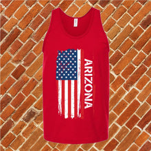 Load image into Gallery viewer, Arizona Flag Varsity Type Unisex Tank Top