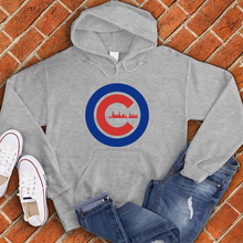 Load image into Gallery viewer, Chicago Baseball Skyline Hoodie