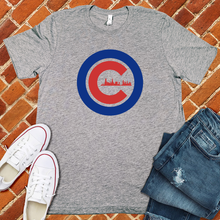 Load image into Gallery viewer, Chicago Baseball Skyline Tee