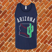 Load image into Gallery viewer, Cactus in State Baseball Unisex Tank Top