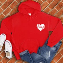 Load image into Gallery viewer, KC Baseball Pocket Heart Hoodie