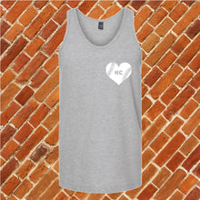 Load image into Gallery viewer, KC Baseball Pocket Heart Unisex Tank Top