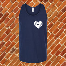 Load image into Gallery viewer, KC Baseball Pocket Heart Unisex Tank Top
