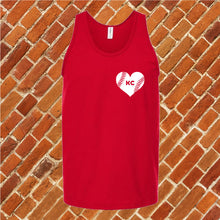 Load image into Gallery viewer, KC Baseball Pocket Heart Unisex Tank Top