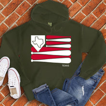 Load image into Gallery viewer, Texas Baseball Flag Hoodie