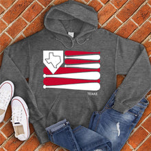 Load image into Gallery viewer, Texas Baseball Flag Hoodie