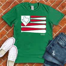 Load image into Gallery viewer, Texas Baseball Flag Tee