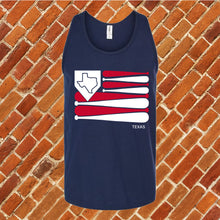 Load image into Gallery viewer, Texas Baseball Flag Unisex Tank Top
