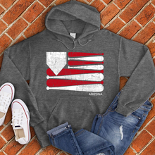 Load image into Gallery viewer, Arizona Baseball Flag Hoodie