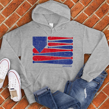 Load image into Gallery viewer, Arizona Baseball Flag Hoodie