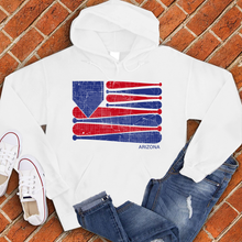 Load image into Gallery viewer, Arizona Baseball Flag Hoodie