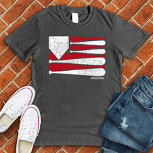 Load image into Gallery viewer, Arizona Baseball Flag Tee