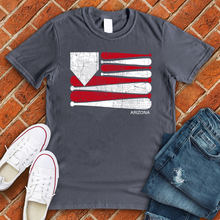 Load image into Gallery viewer, Arizona Baseball Flag Tee