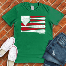 Load image into Gallery viewer, Arizona Baseball Flag Tee