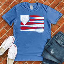 Load image into Gallery viewer, Arizona Baseball Flag Tee