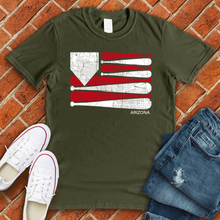 Load image into Gallery viewer, Arizona Baseball Flag Tee