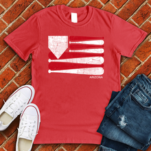 Load image into Gallery viewer, Arizona Baseball Flag Tee