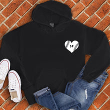 Load image into Gallery viewer, SF Baseball Pocket Heart Hoodie