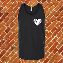 Load image into Gallery viewer, SF Baseball Pocket Heart Unisex Tank Top