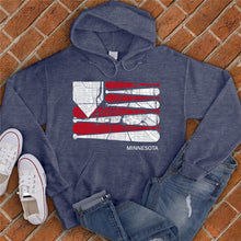Load image into Gallery viewer, Minnesota Baseball Flag Hoodie