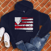Load image into Gallery viewer, Minnesota Baseball Flag Hoodie