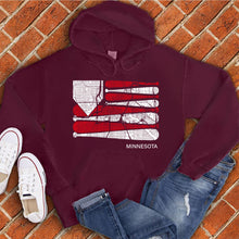 Load image into Gallery viewer, Minnesota Baseball Flag Hoodie