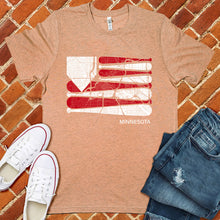 Load image into Gallery viewer, Minnesota Baseball Flag Tee