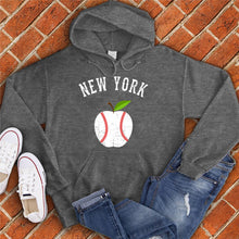Load image into Gallery viewer, New York White Apple Baseball Hoodie