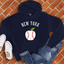 Load image into Gallery viewer, New York White Apple Baseball Hoodie
