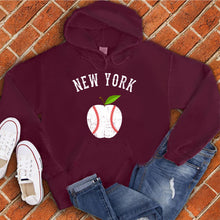 Load image into Gallery viewer, New York White Apple Baseball Hoodie