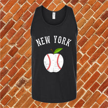 Load image into Gallery viewer, New York White Apple Baseball Unisex Tank Top