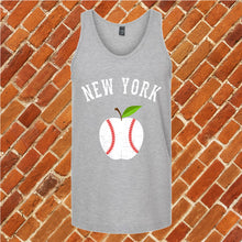 Load image into Gallery viewer, New York White Apple Baseball Unisex Tank Top