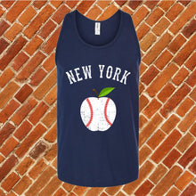 Load image into Gallery viewer, New York White Apple Baseball Unisex Tank Top