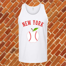 Load image into Gallery viewer, New York White Apple Baseball Unisex Tank Top