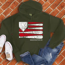Load image into Gallery viewer, Washington DC Baseball Flag Hoodie