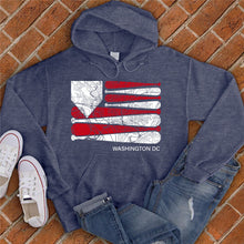 Load image into Gallery viewer, Washington DC Baseball Flag Hoodie