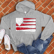 Load image into Gallery viewer, Washington DC Baseball Flag Hoodie