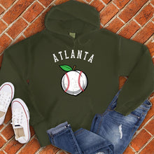 Load image into Gallery viewer, Atlanta White Peach Baseball Hoodie