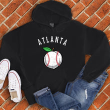 Load image into Gallery viewer, Atlanta White Peach Baseball Hoodie