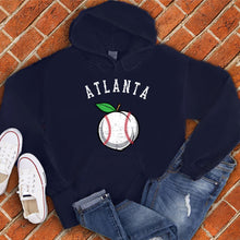 Load image into Gallery viewer, Atlanta White Peach Baseball Hoodie