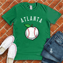 Load image into Gallery viewer, Atlanta White Peach Baseball Tee