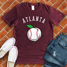Load image into Gallery viewer, Atlanta White Peach Baseball Tee