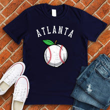 Load image into Gallery viewer, Atlanta White Peach Baseball Tee