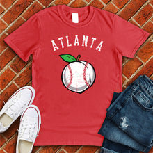Load image into Gallery viewer, Atlanta White Peach Baseball Tee