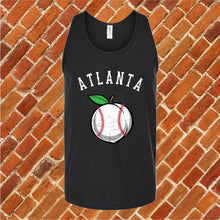 Load image into Gallery viewer, Atlanta White Peach Baseball Unisex Tank Top
