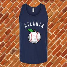 Load image into Gallery viewer, Atlanta White Peach Baseball Unisex Tank Top