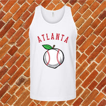 Load image into Gallery viewer, Atlanta White Peach Baseball Unisex Tank Top