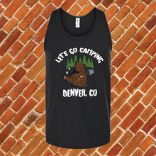 Load image into Gallery viewer, Let's Go Camping Denver Unisex Tank Top