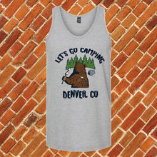 Load image into Gallery viewer, Let's Go Camping Denver Unisex Tank Top