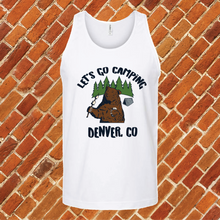 Load image into Gallery viewer, Let's Go Camping Denver Unisex Tank Top